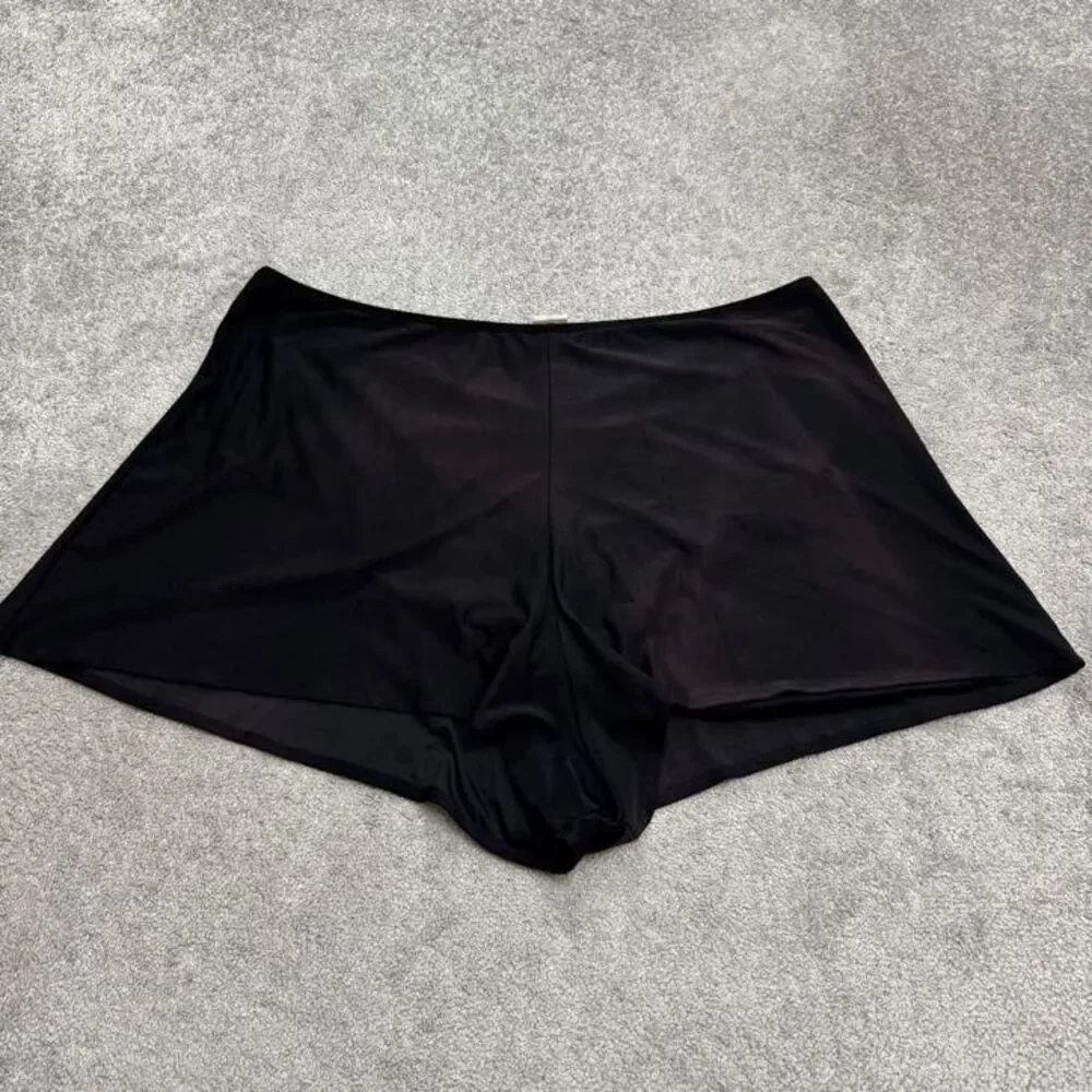 Figure Magic Vintage Swimwear Swim Shorts Womens 30W Black Relaxed High Rise